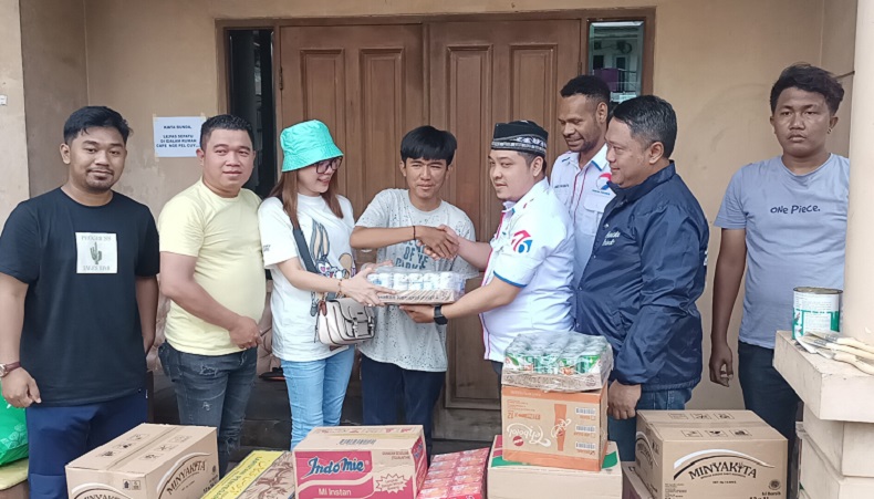 Pemuda Perindo Salurkan Bantuan Sembako ke Kediaman Tiko 