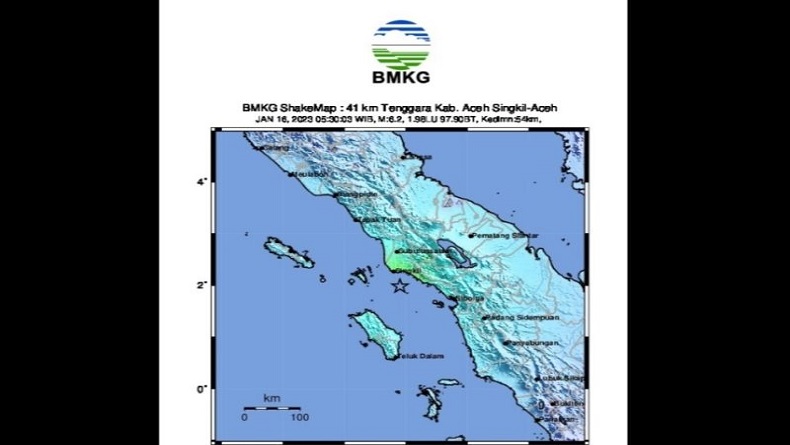 Gempa M6,2 Aceh Singkil, BMKG:  Ada Aktivitas Subduksi Lempeng Indo-Australia