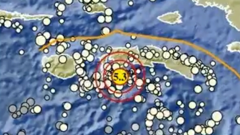 Gempa Terkini Magnitudo 5,3 Guncang Maluku Tengah