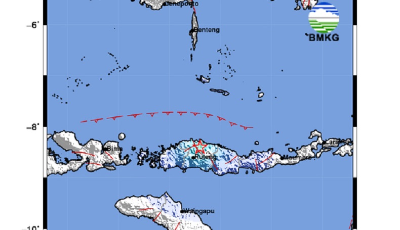Gempa Terkini Magnitudo 4,7 Guncang Ruteng NTT