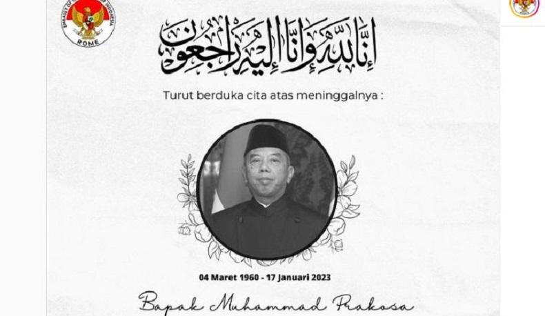 Kabar Duka, Dubes RI untuk Italia M Prakosa Meninggal Dunia