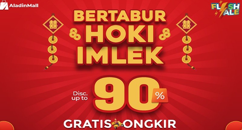Belanja Makin Hoki dengan Diskon s.d 90% di AladinMall! Serbu Promo Imlek Disini