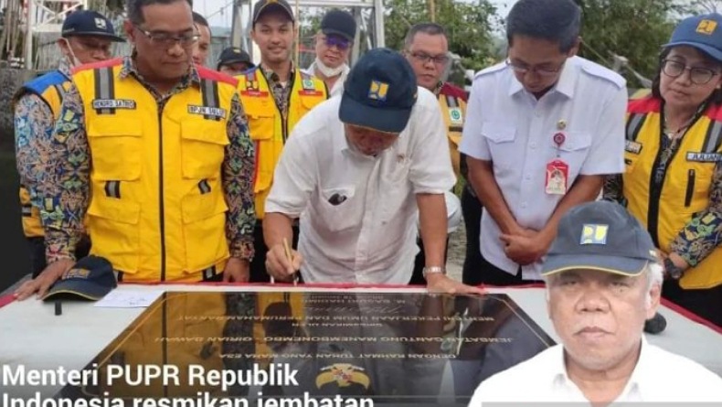 Resmikan Jembatan Gantung Merdeka, Menteri PUPR Harap Tingkatkan Ekonomi Warga Bitung