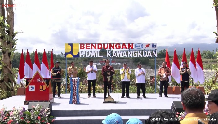 Jokowi Resmikan Bendungan Kuwil Kawangkoan di Sulut Senilai Rp1,9 Triliun