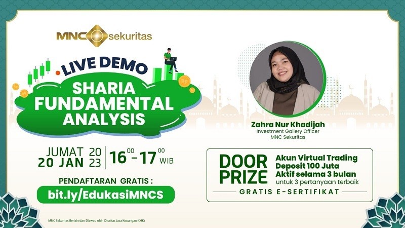 Jangan Lewatkan, Webinar MNC Sekuritas: Sharia Fundamental Analysis Hari Ini Pukul 16.00 WIB  