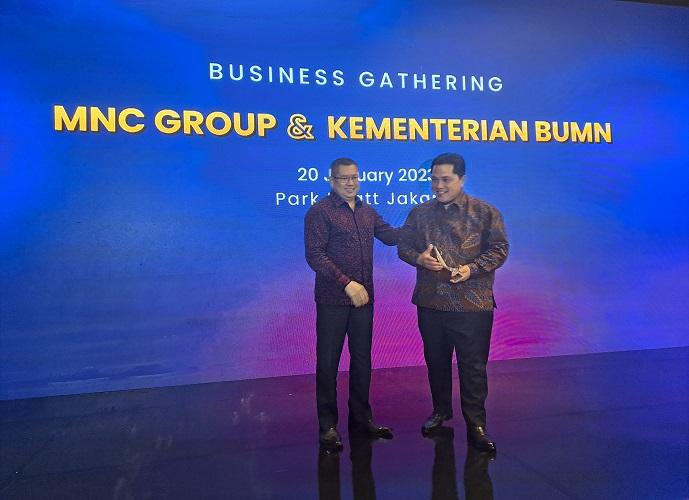 Hary Tanoesoedibjo Bertemu Erick Thohir, Bahas Kerja Sama Strategis MNC Group dan BUMN