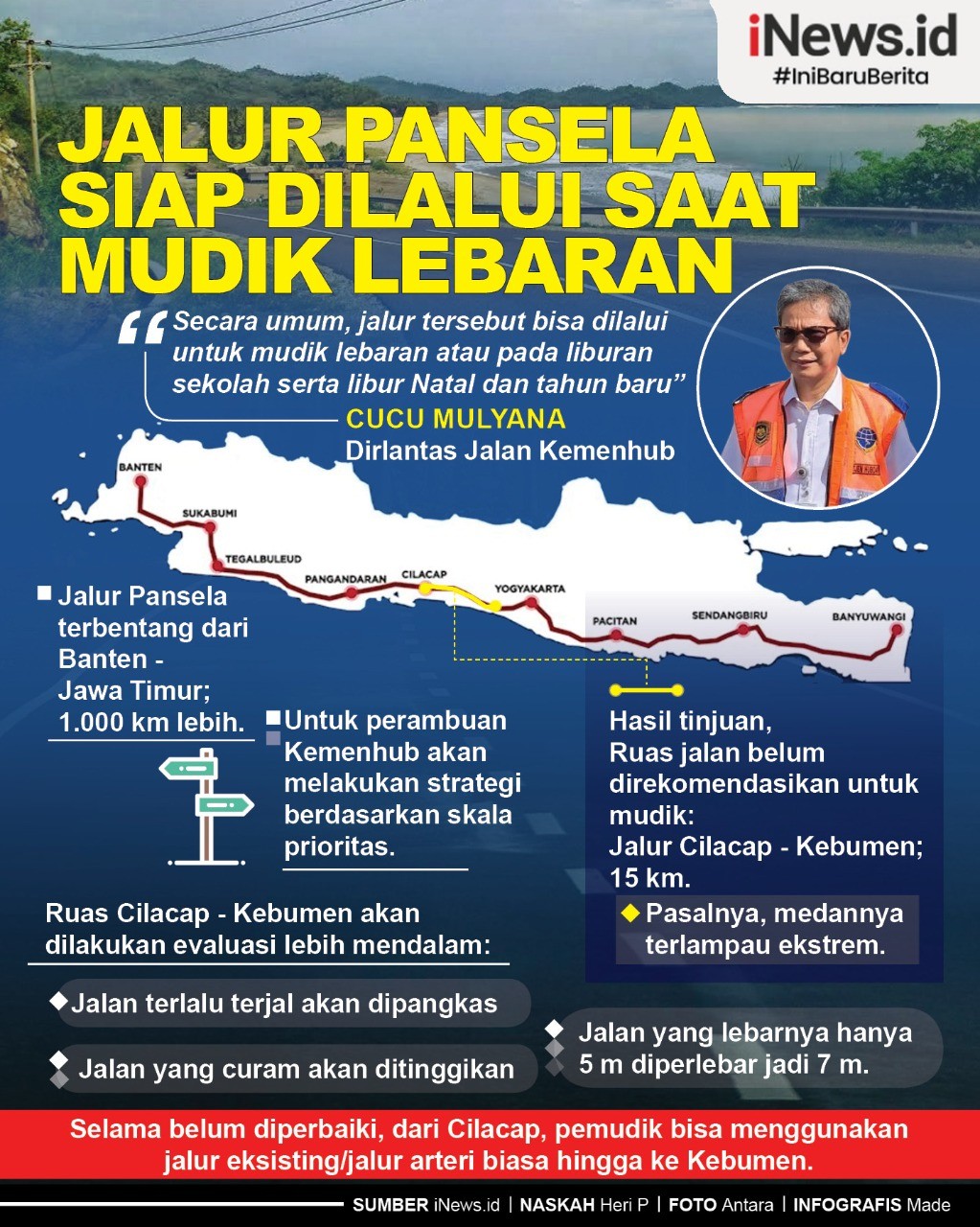 Infografis Jalur Pansela Siap Dilalui saat Mudik Lebaran 