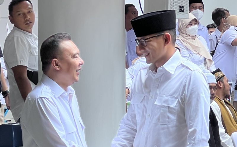 Momen Sandiaga Salami Dasco Jadi Perhatian di Peresmian Sekber Gerindra-PKB, Kader Bersorak