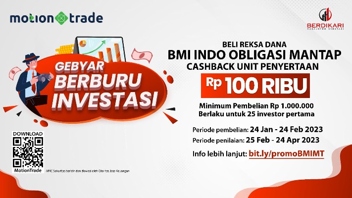 MNC Sekuritas x Berdikari Manajer Investasi Gelar Promo Cashback Senilai Rp100.000