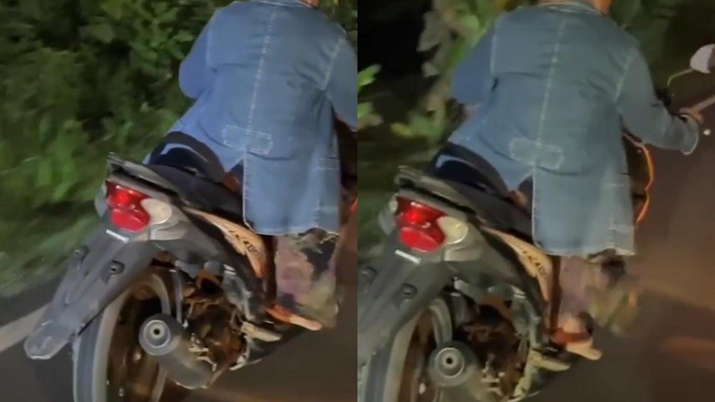 Viral Honda Beat Meleyot Ditunggangi Emak-emak, Netizen: Kalau Bisa Ngomong Motornya Nangis