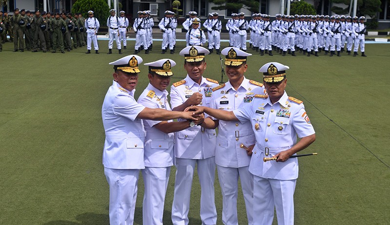 Sertijab, Laksda Erwin S Jabat Pangkoarmada I dan Laksda Agus Hariadi Pangkoarmada III