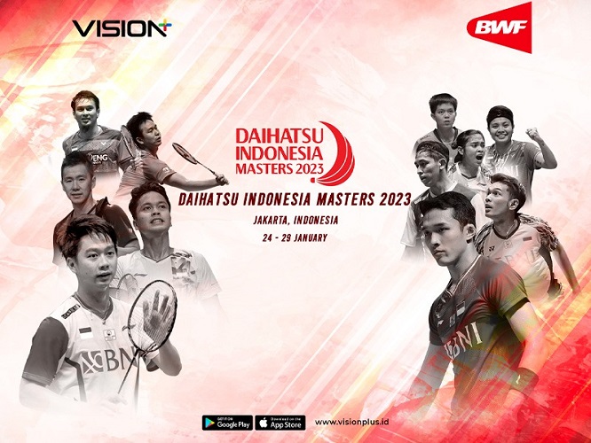 Saksikan Babak 16 Besar Indonesia Masters 2023 Hari Ini, Live di Vision+