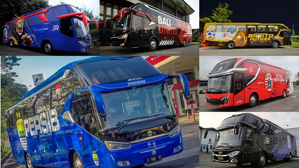 6 Bus Mewah Klub Sepak Bola Indonesia, Ini Paling Keren