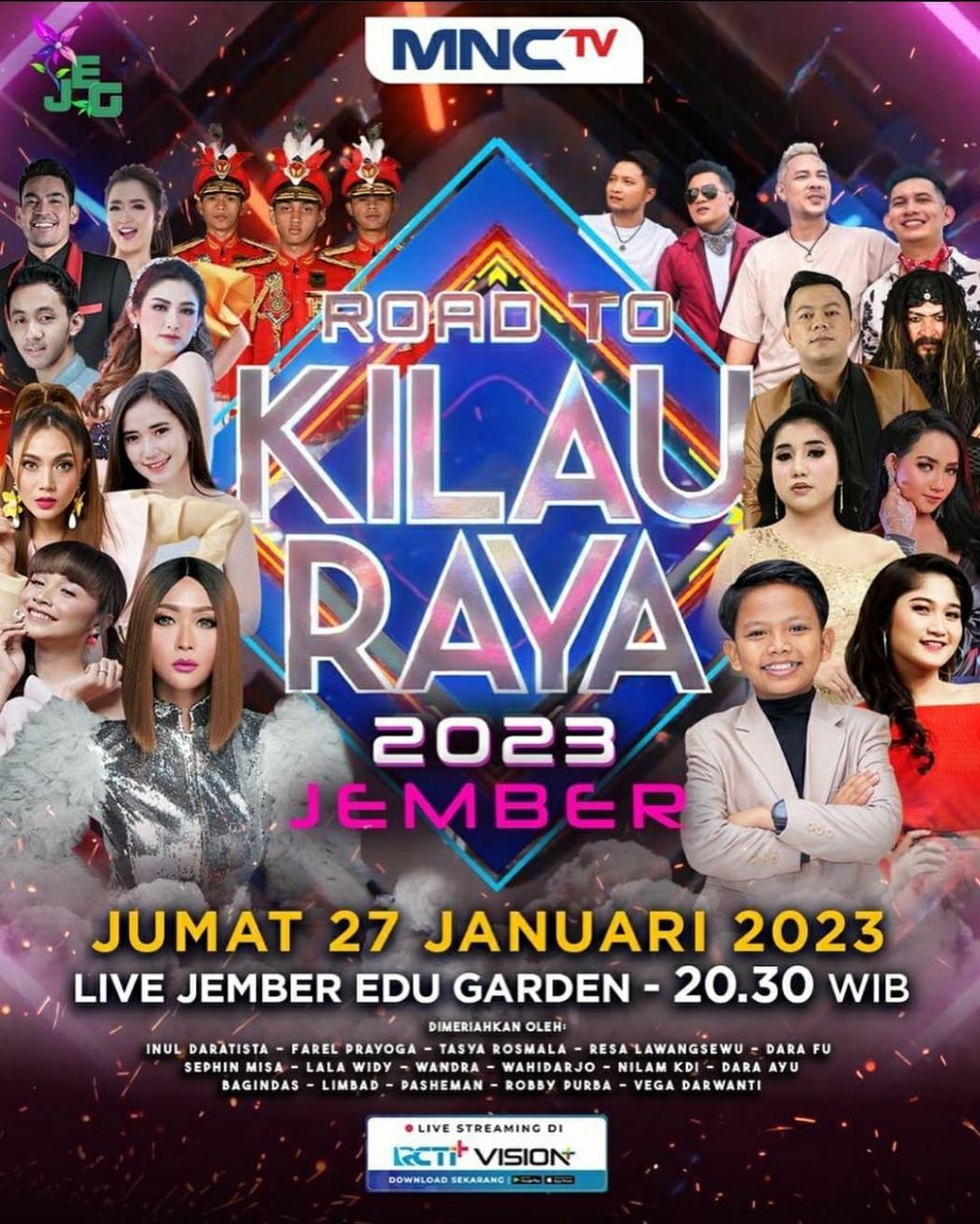 Nanti malam! Puluhan Artis Papan Atas Siap Gemparkan Kota Jember di Road to Kilau Raya MNCTV