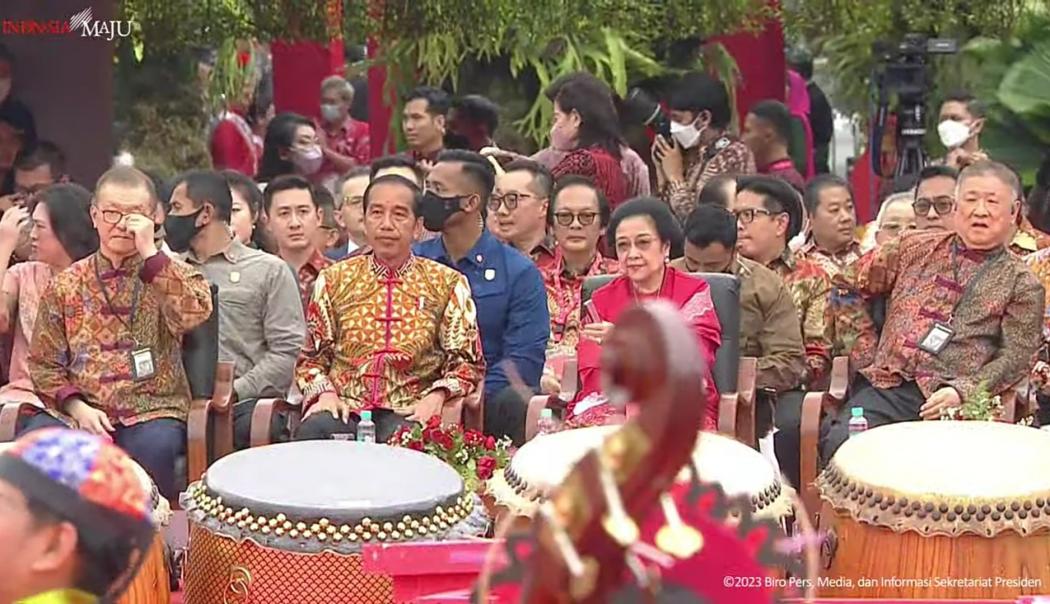 Presiden Jokowi, Megawati hingga Hary Tanoe Hadiri Perayaan Imlek Nasional di Lapangan Banteng
