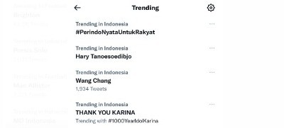 Hashtag #PerindoNyataUntukRakyat Trending Topic di Twitter