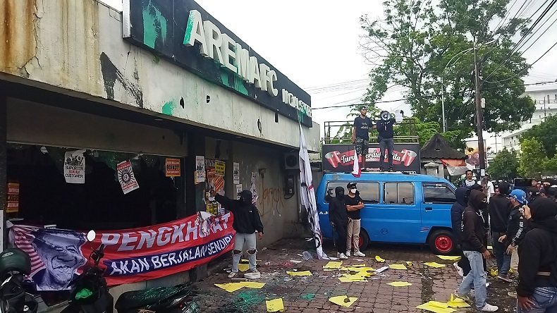 Polresta Malang Buru Dalang Perusakan Toko Merchandise Arema FC 