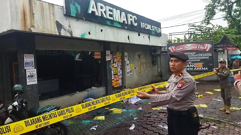 Suasana Kantor Arema FC Masih Mencekam usai Demo Ricuh Aremania 