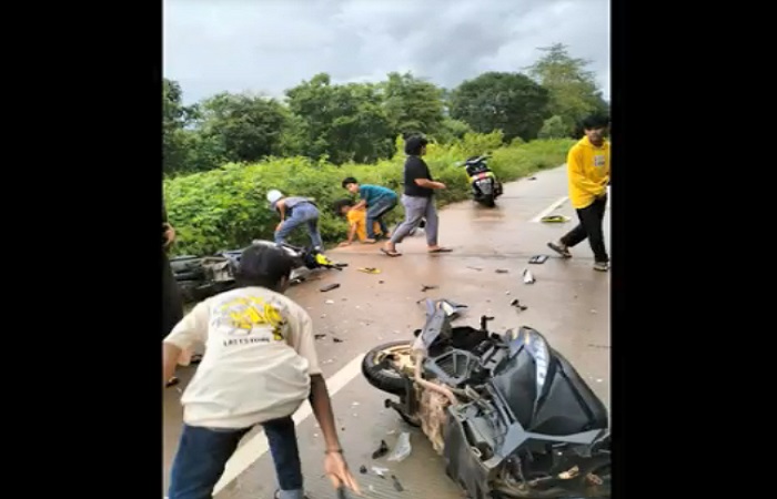 Diduga Ugal-ugalan di Jalan, 2 Remaja Pengendara Motor Terlibat Tabrakan