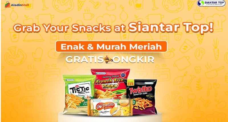 Cari Snack Murah Meriah? Di AladiMall Aja! Ada Diskon Menarik + Gratis Ongkir tanpa Minimum Belanja!