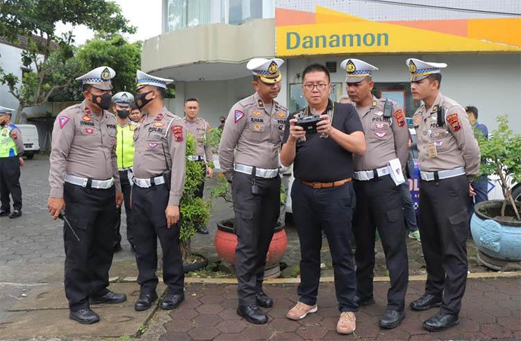 Ditlantas Polda Jateng Uji Coba ETLE Drone di Kutoarjo 