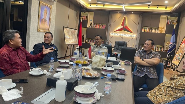 Anies bersama Perwakilan PKS dan NasDem Sambangi Kantor DPP Partai Demokrat