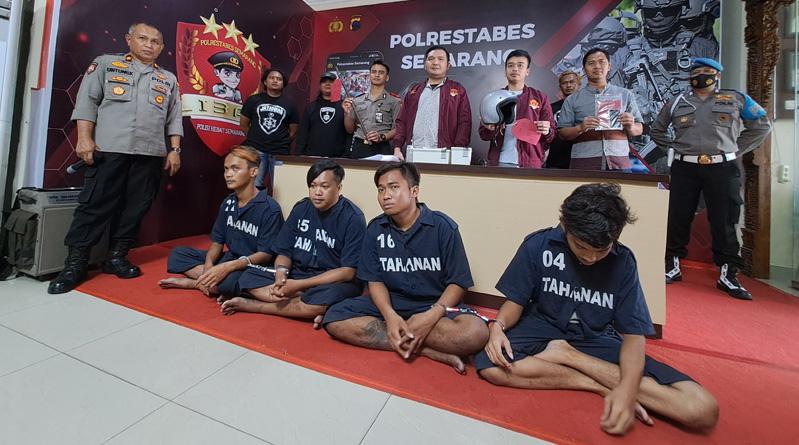  Polisi Tangkap 4 Pengeroyok Karyawan Cucian Mobil, Ini Tampangnya