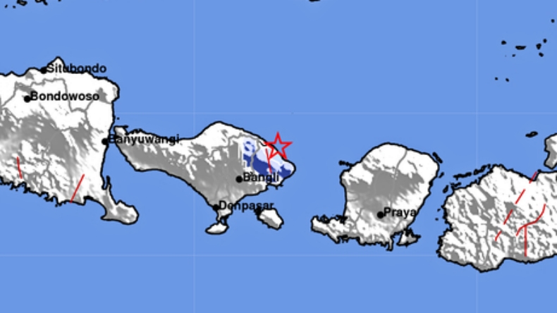 Gempa Terkini Magnitudo 3,6 Guncang Karangasem Bali