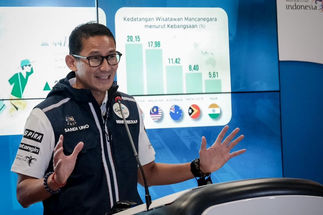Wow! Sandiaga Uno: Wisman ke Indonesia pada Desember 2022 Naik 447,08 Persen