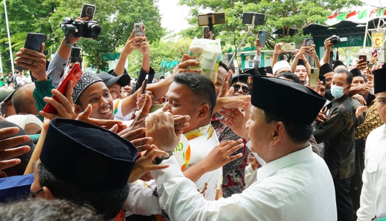 Hadir di Peringatan Satu Abad NU, Warga Nahdliyin Doakan Prabowo Jadi Presiden