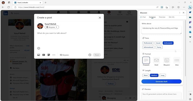 Microsoft Edge Ditenagai AI, Ini Kemampuan Baru Browser