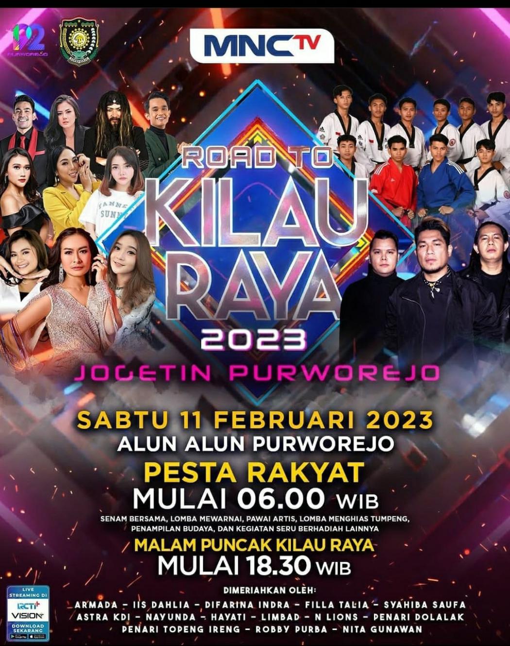 Siap-siap! Besok Road To Kilau Raya MNCTV Siap Hibur Warga Purworejo dari Pagi