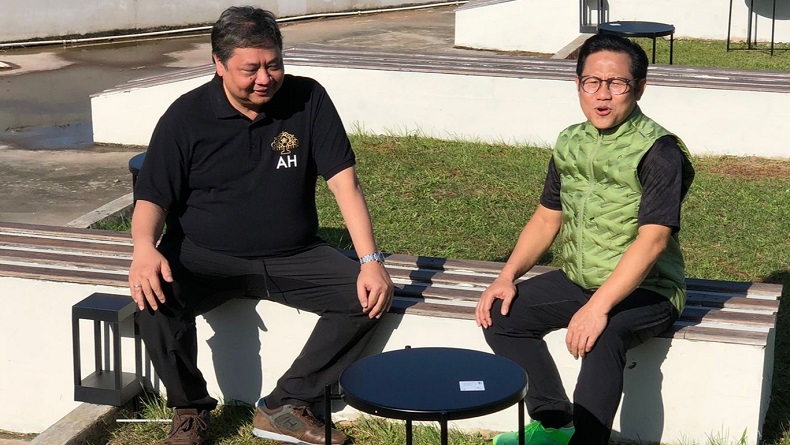 Airlangga dan Cak Imin Jalan Pagi Bareng di Senayan, Penjajakan Koalisi?