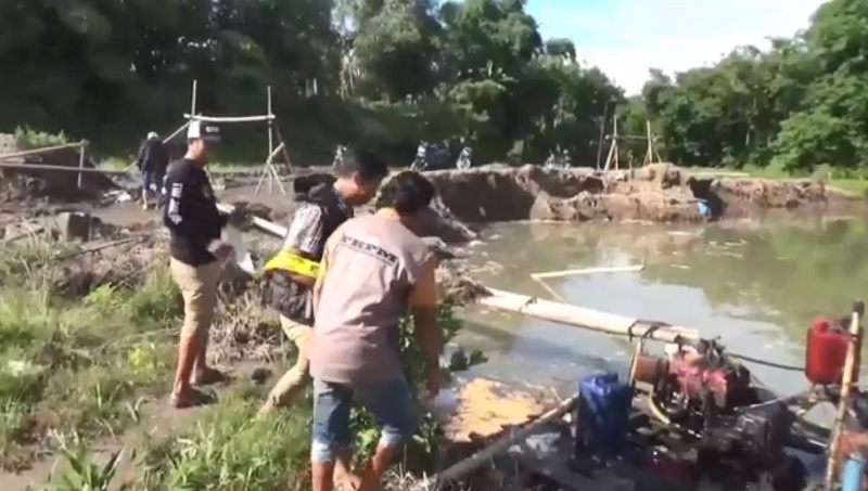 Lokasi Tambang Pasir Ilegal di Gowa Digerebek Polisi, Penambang Lari