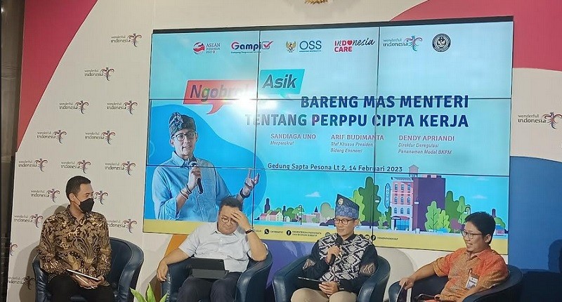 Sandiaga Uno Ungkap Perppu Cipta Kerja Berdampak Positif terhadap Sektor Parekraf