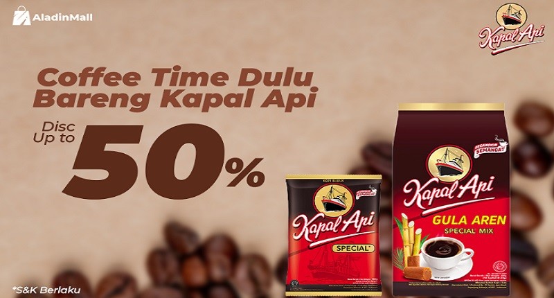 Nyeruput Kopi, Belinya di AladinMall Aja! Ada Diskon s.d 50% + Gratis Ongkir