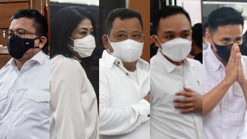 Rangkuman Vonis 5 Terdakwa Pembunuhan Brigadir J, Hanya Bharada E Lebih Ringan dari Tuntutan