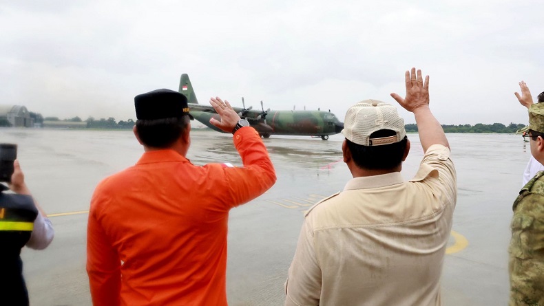 Menhan Prabowo Perbantukan Pesawat Hercules C-130 TNI AU Bantu Penanggulangan Gempa Turki