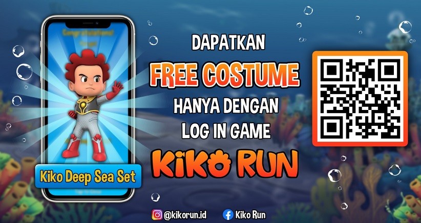 Ada Kostum Kiko In The Deep Sea Gratis di Game Kiko Run!