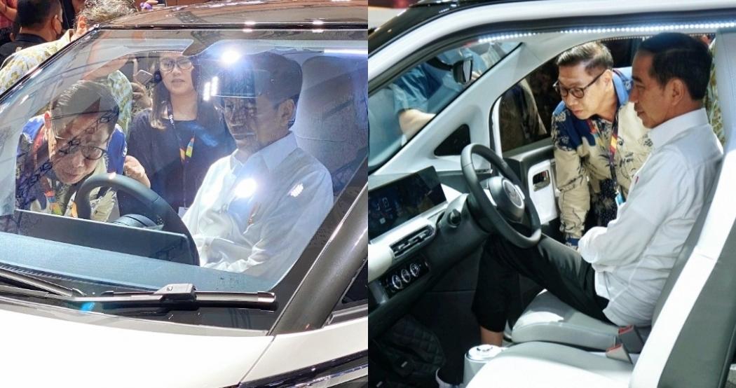 Total 10 Mobil Diboyong Wuling di IIMS 2023, Jokowi Dibuat Penasaran dengan Interior Mobil Listrik Air ev