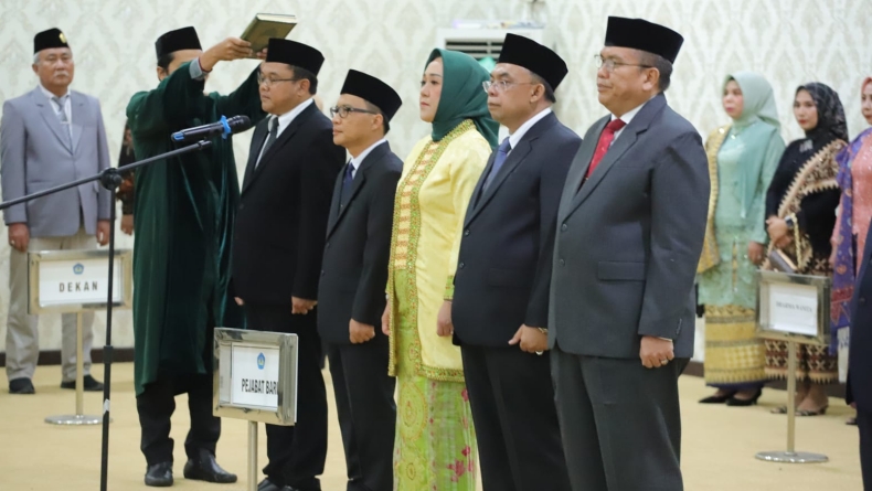 Rektor Unila Lantik Empat Wakil Rektor Baru, Ini Nama-Namanya