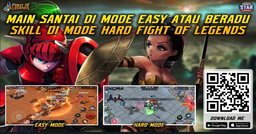 Main Santai di Mode Easy atau Beradu Skill di Mode Hard Fight of Legends