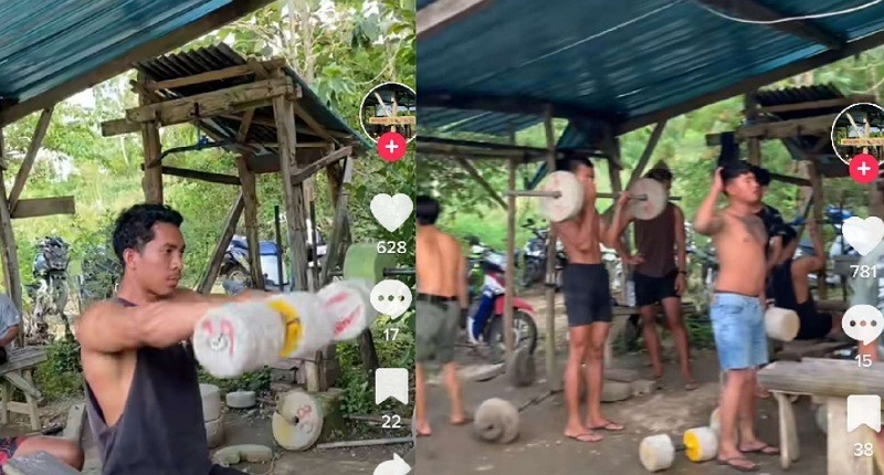Kampung Unik Ini Punya Gym Low Budget, Semua Alat Dibuat dari Kayu dan Semen