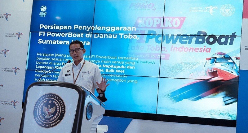 F1 Powerboat Digelar di Danau Toba, Sandiaga Uno: Berdampak Positif pada UMKM dan Kunjungan Wisman 