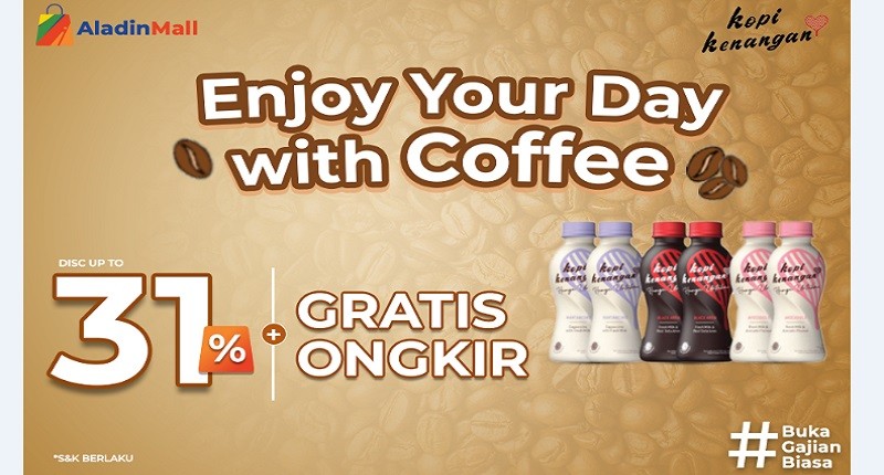 Segarkan Harimu dengan Beli Kopi Kenangan di AladinMall, Ada Diskon s.d 31% + Gratis Ongkir!