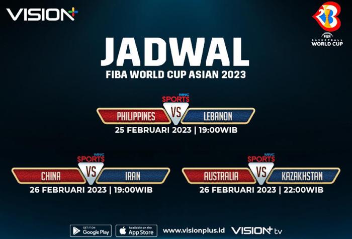 Jangan Terlewat! FIBA World Cup Asian Qualifiers Live di Vision+