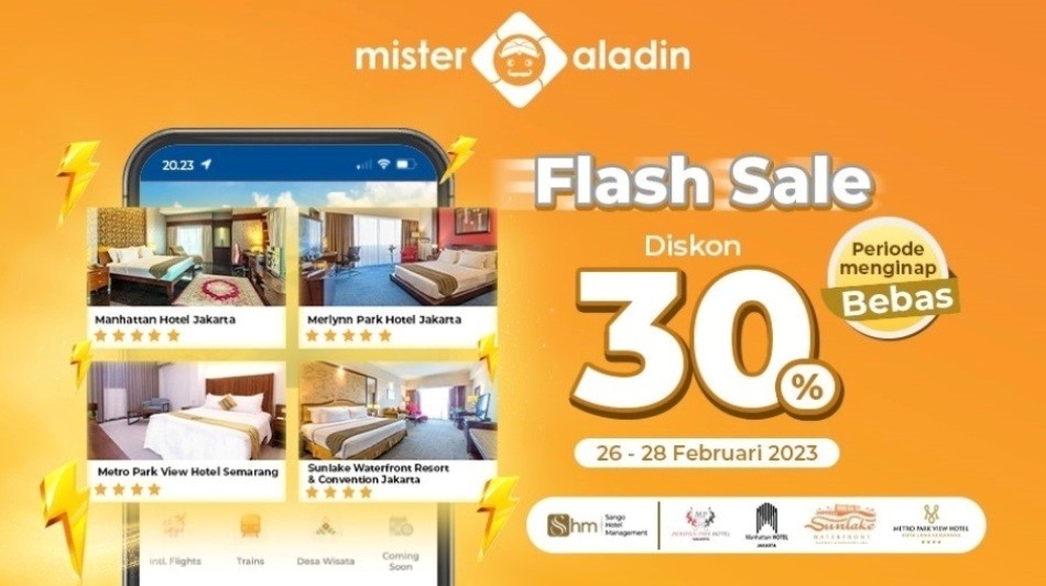 Cuma 3 Hari, Kejar Flash Sale Buat Nginep di Hotel Bintang 4 dan 5 dengan Diskon 30%!