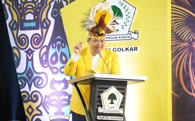 Airlangga Hartarto Optimistis Golkar Papua Raih 8 Kursi DPR dan 299 di DPRD