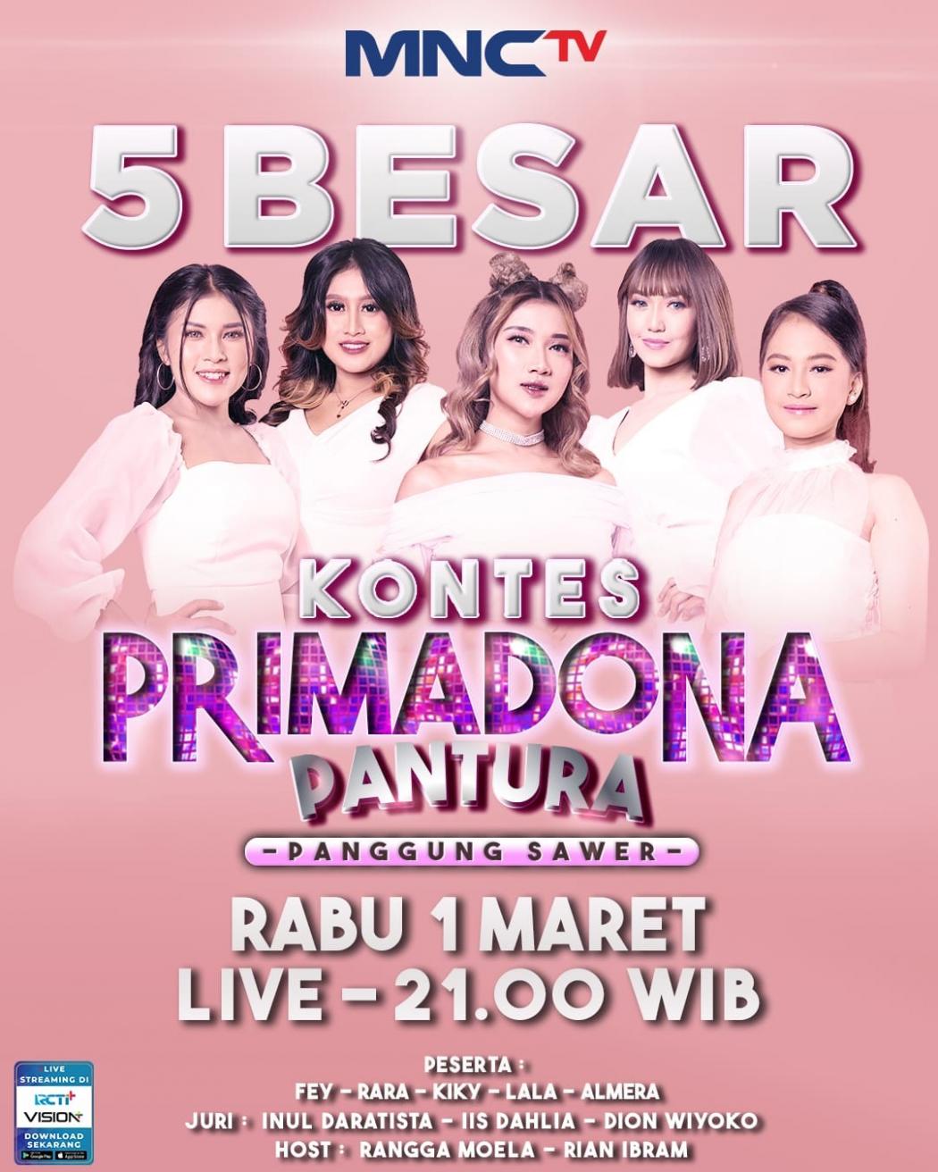 5 Besar Primadona Pantura MNCTV Memanas, Persaingan Makin Ketat!