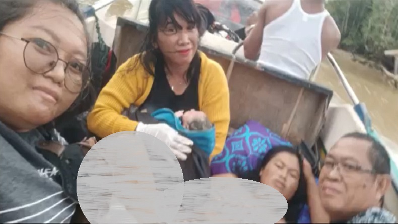 Heboh Ibu Melahirkan di Atas Speedboat di Kobar, Persalinan Menegangkan